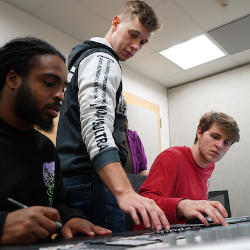 Students learning in program