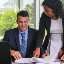 Towson Univeristy Students Working