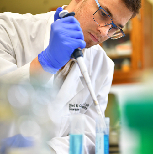 Towson University research student