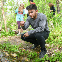 Towson University professor teaching